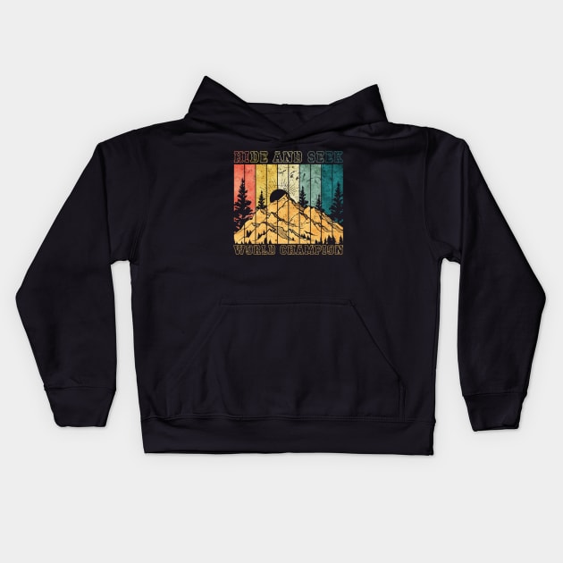 Hide and Seek World Champion Kids Hoodie by Myartstor 